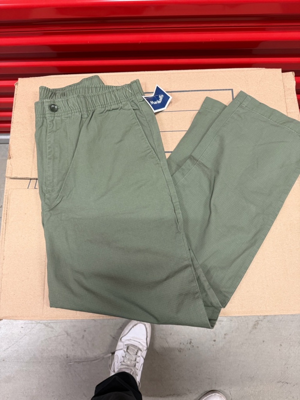 GAP Olive Green Elastic Waist Chinos
